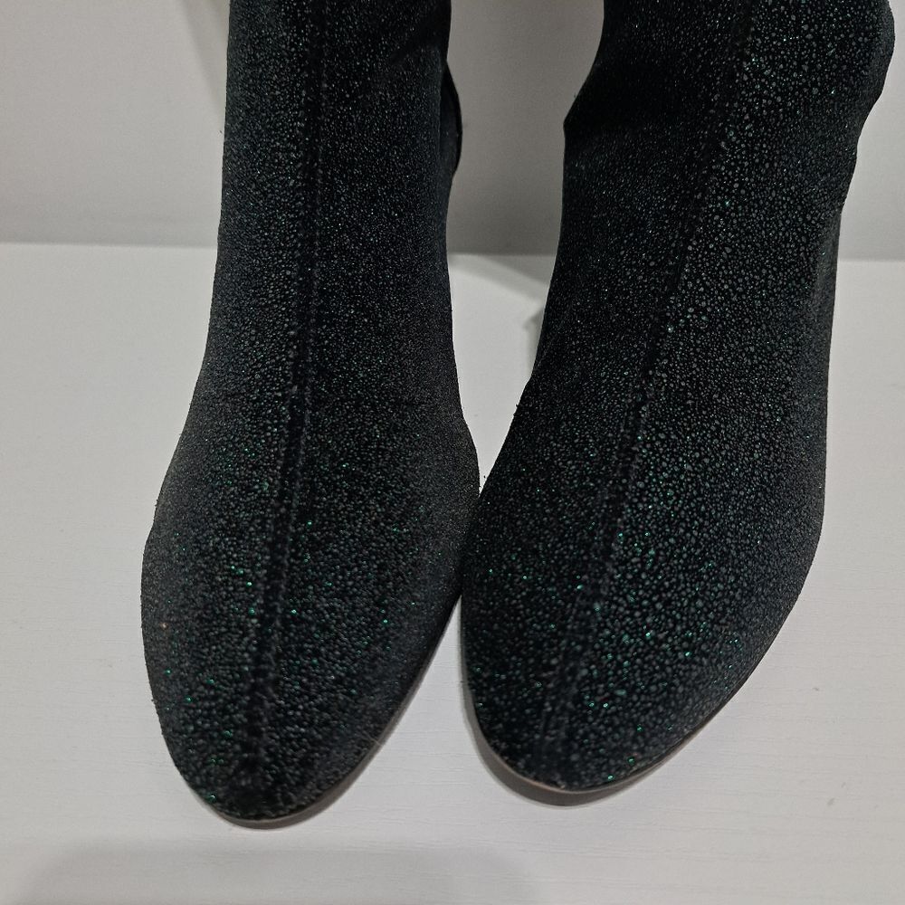 Free People Seville Slouchy Glam Wedge Boots Size 41 Black Multi - Picture 17 of 17